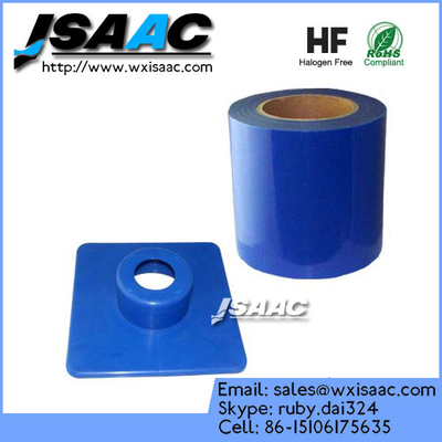 Adhesive edges blue barrier film with dispenser supplier